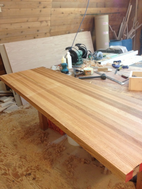 Solid oak countertop - construction